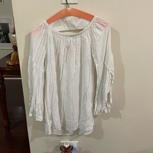 Elegant White Off-Shoulder Women's Top